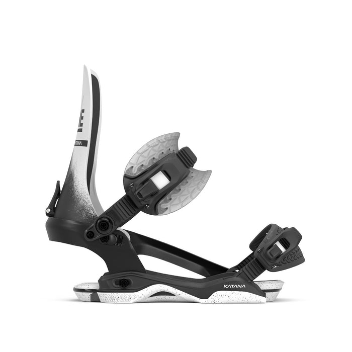 Rome Katana AW Snowboard Bindings L/XL (Mens 10.5-12.5) White/Black New 2026