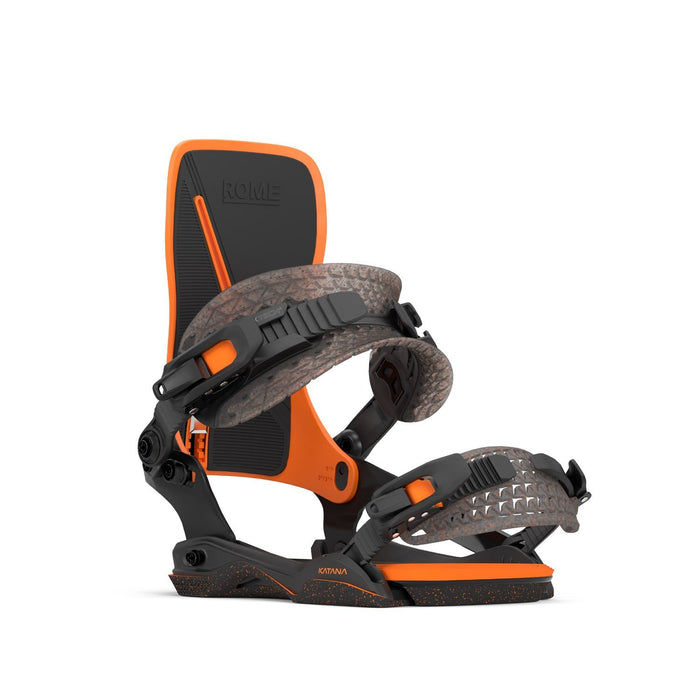 Rome Katana AW Snowboard Bindings M/L (Mens US 7.5-10) Team Blk/Orange New 2026