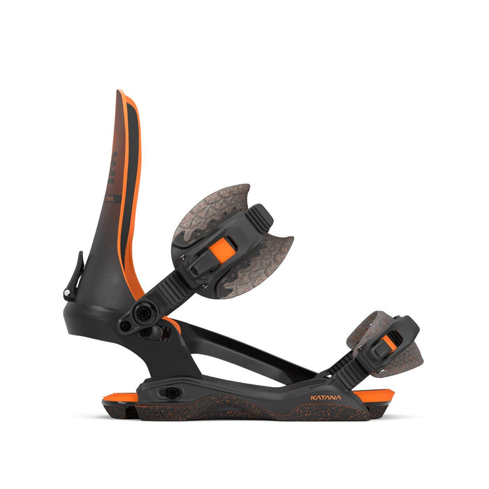 Rome Katana AW Snowboard Bindings M/L (Mens US 7.5-10) Team Blk/Orange New 2026
