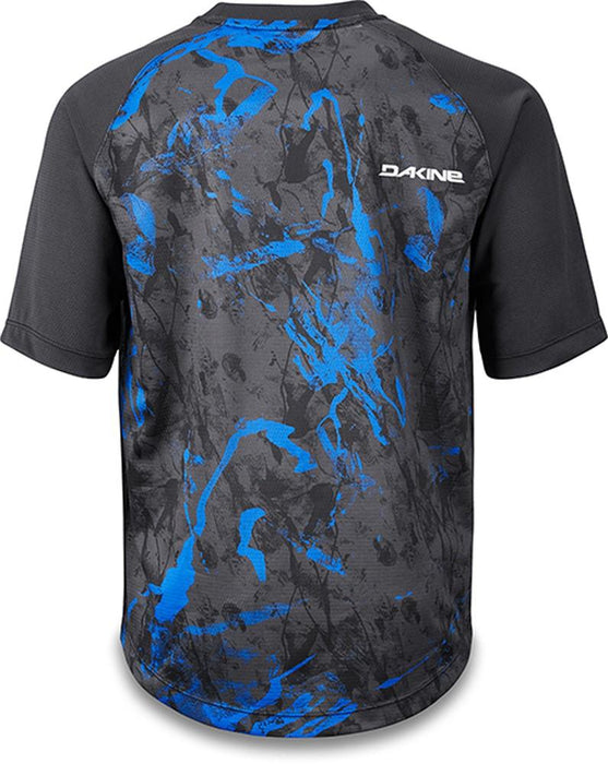 Dakine Prodigy Short Sleeve Bike Jersey Shirt, Kid's Youth Size 8, Cyan Scribble
