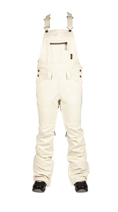 L1 Loretta Overall Bib 20K Shell Snowboard Pants, Women's Medium Slim, Bone New