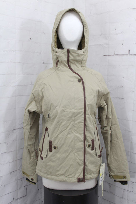 L1TA The Garden Snowboard Jacket Womens Size Medium Stone/Khaki New