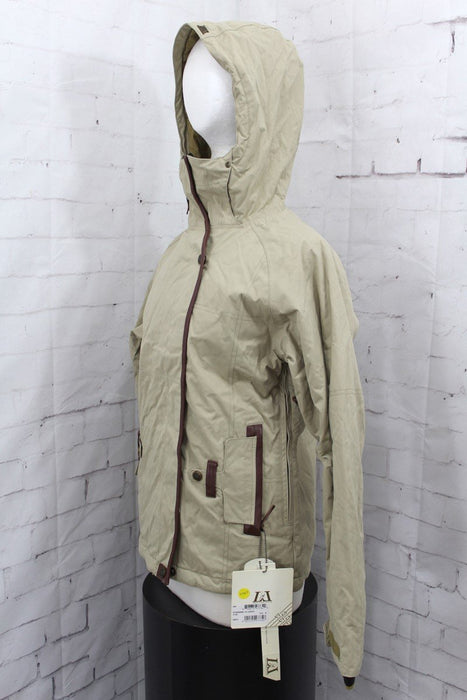 L1TA The Garden Snowboard Jacket Womens Size Medium Stone/Khaki New