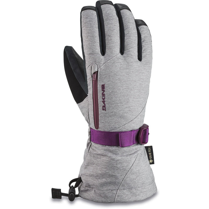 Dakine Leather Sequoia Gore Tex® Snowboard Gloves Women's Medium Silver Grey New