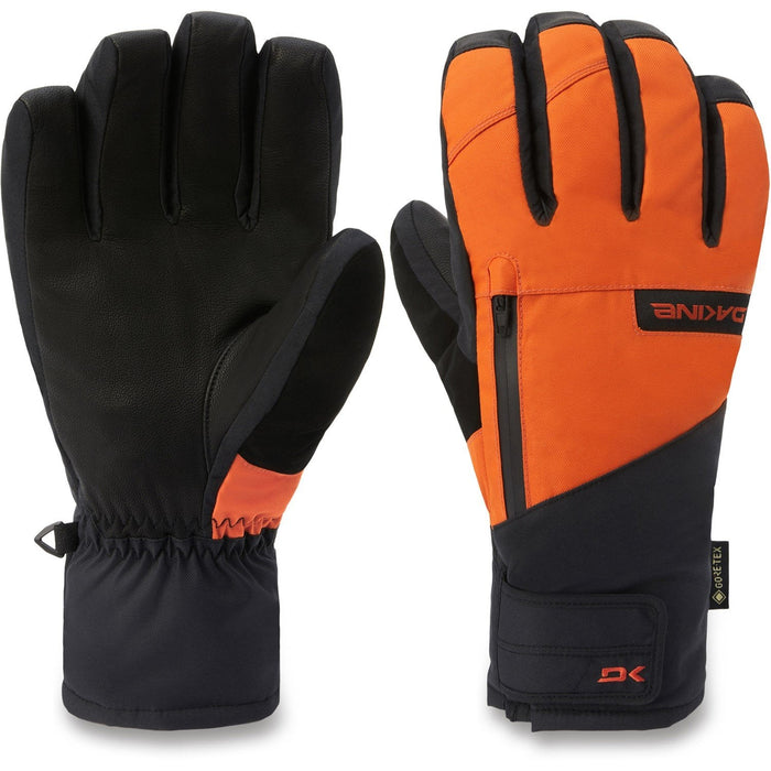 Dakine Leather Titan Gore-Tex Short Gloves Mens Large Pumpkin w/Removable Liners