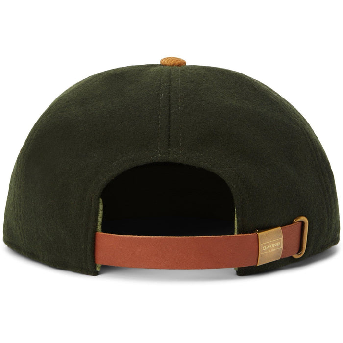 Dakine Lodge Unstructured Cap Adjustable Strap Back Flat Brim Hat Darkest Spruce