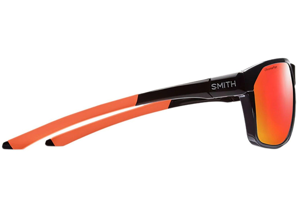 Smith Leadout Pivlock Sunglasses Black/Cinder, Chromapop Red Mirror Lens New