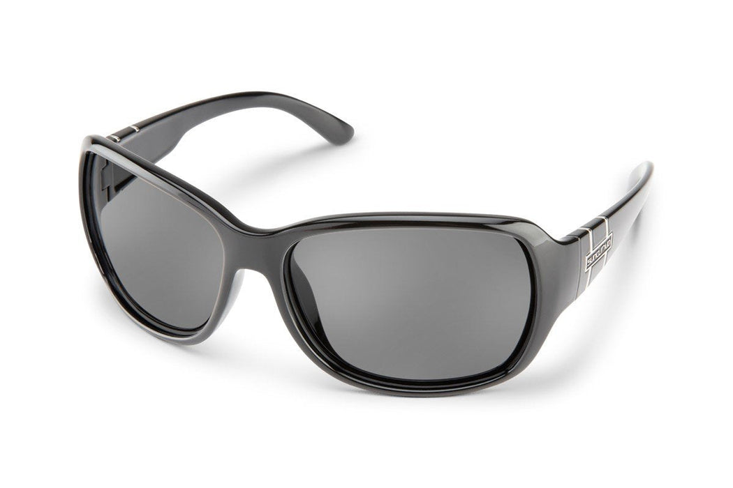 SunCloud Limelight Sunglasses Black Frame, Polarized Gray Lens New