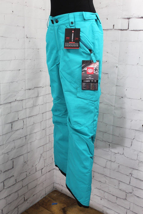 686 Lola Insulated Snowboard Pants, Girl's Youth Extra Large/XL, Teal