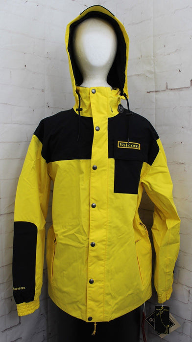 Volcom Longo Gore-tex Shell Snowboard Jacket, Men's Large, Bright Yellow New