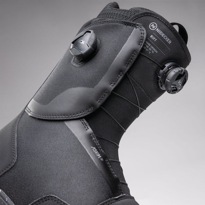 Nidecker Rift Double Boa Snowboard Boots Men's 12 Black 2026