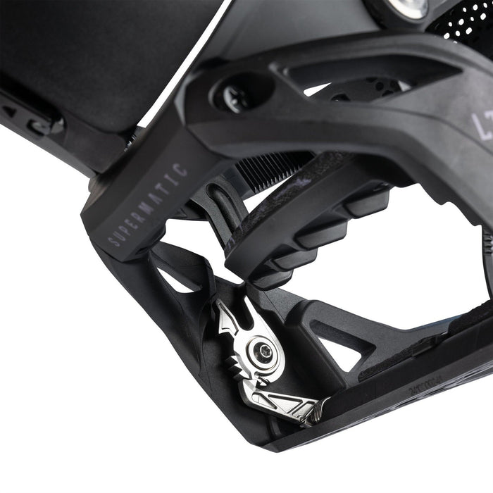 Nidecker LT Supermatic Snowboard Bindings Large (Mens 8.5-10.5. Wmn 9.5+) Black