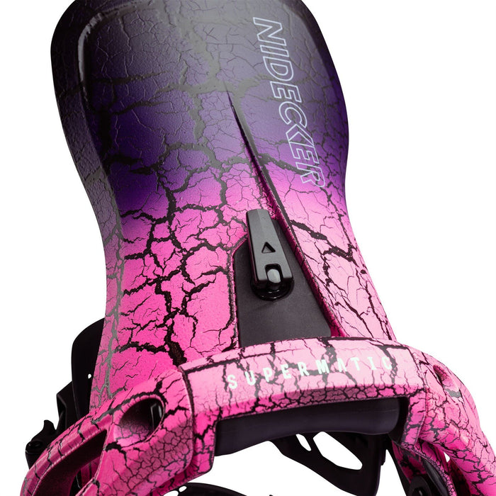 Nidecker LT Supermatic Snowboard Bindings Medium (Mens 5.5 - 8, Wmn 7-9.5) Magma