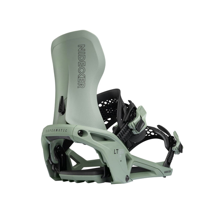 Nidecker LT Supermatic Snowboard Bindings XL (Mens 11-13) Olive