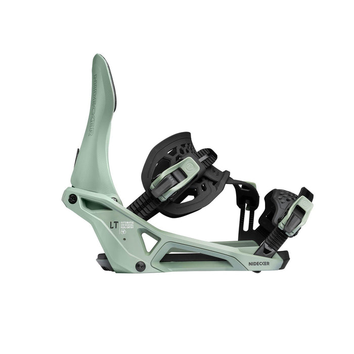 Nidecker LT Supermatic Snowboard Bindings Large (Mens 8.5-10.5, Wmn 9.5+) Olive
