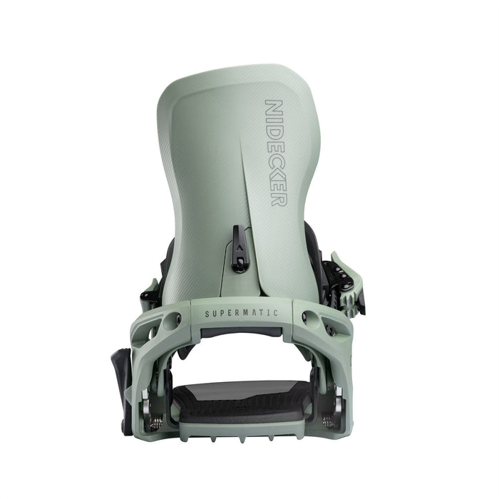Nidecker LT Supermatic Snowboard Bindings Large (Mens 8.5-10.5, Wmn 9.5+) Olive