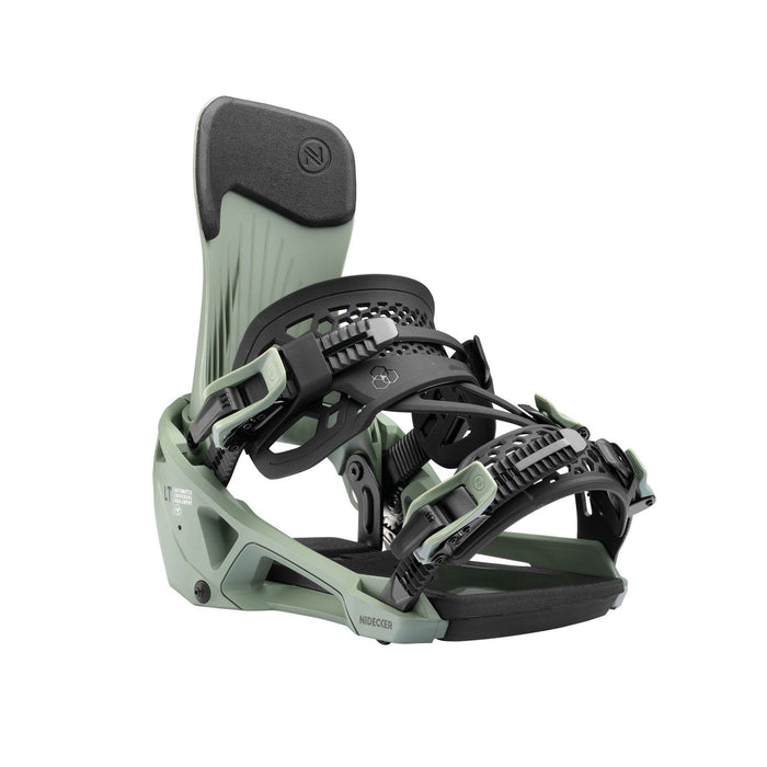 Nidecker LT Supermatic Snowboard Bindings XL (Mens 11-13) Olive