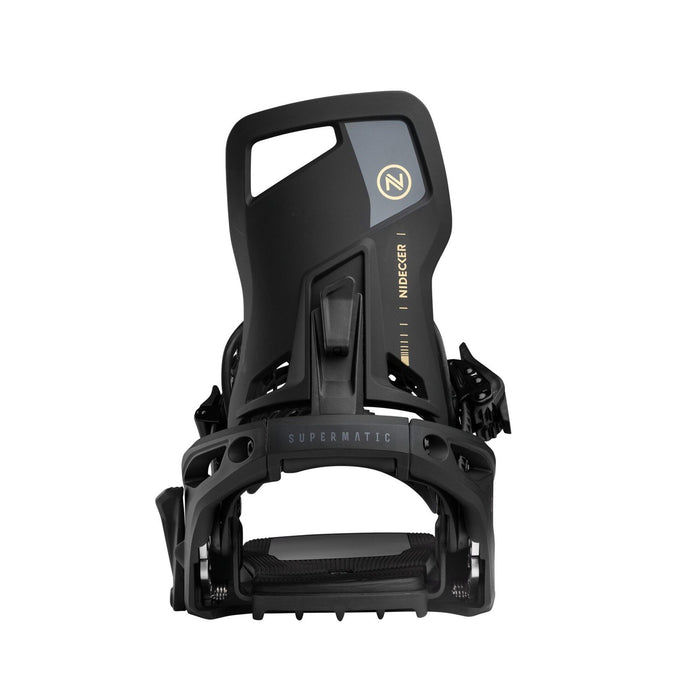 Nidecker OG Supermatic Snowboard Bindings Large (Men 8.5-10.5, Wmn 7-9.5) Black