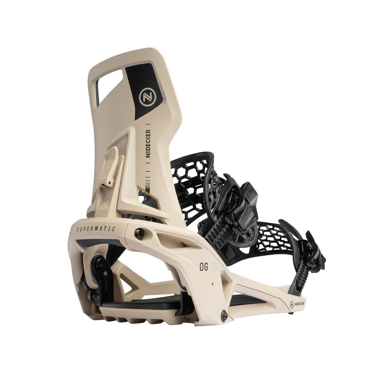 Nidecker OG Supermatic Snowboard Bindings Large (Men 8.5-10.5, Wmn