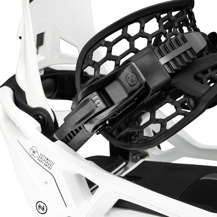 Nidecker OG Supermatic Snowboard Bindings Large (Mens 8.5-10.5 Wmns 7-9.5) White