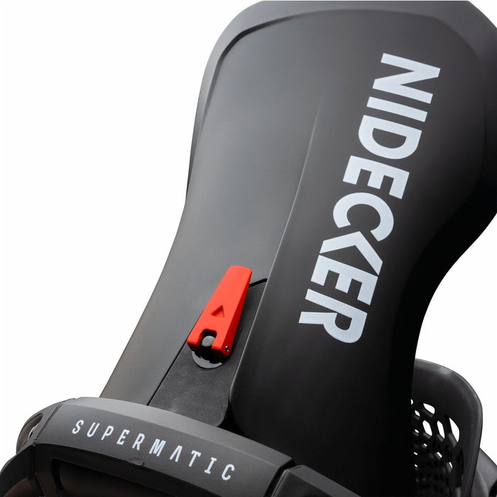Nidecker LT Supermatic Snowboard Bindings Large (Men 8.5-10.5 Wmn 9.5+) Black