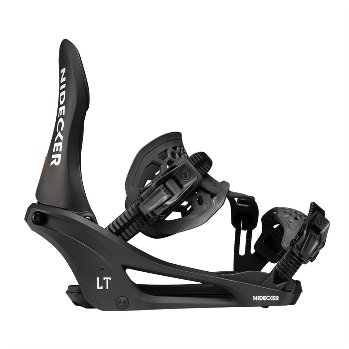 Nidecker LT Supermatic Snowboard Bindings Large (Men 8.5-10.5 Wmn 9.5+) Black