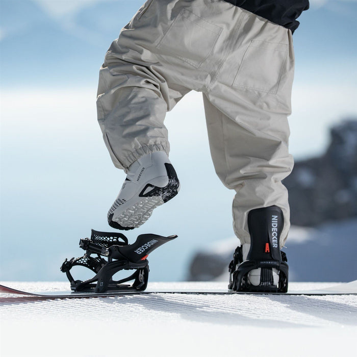 Nidecker LT Supermatic Snowboard Bindings Large (Men 8.5-10.5 Wmn 9.5+) Black