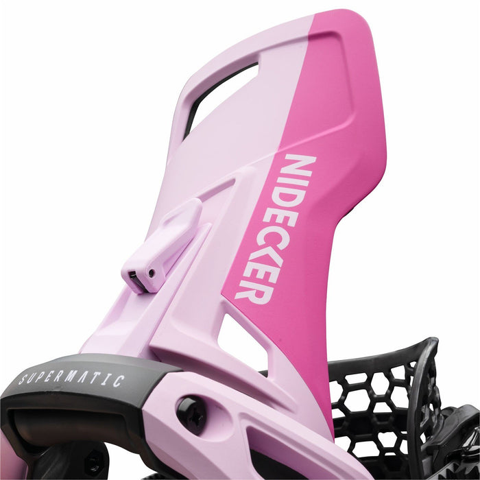 Nidecker OG Supermatic Snowboard Bindings Large Men 8.5-10.5 Women 9.5+Milkshake