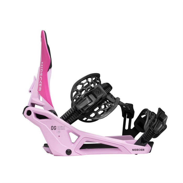 Nidecker OG Supermatic Snowboard Bindings Medium Men 5.5-8 Women 7-9.5 Milkshake