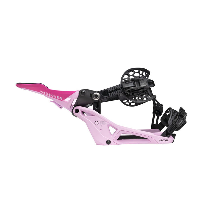 Nidecker OG Supermatic Snowboard Bindings Large Men 8.5-10.5 Women 9.5+Milkshake