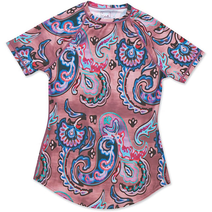 Dakine Luana Classic S/S Rashguard Shirt Women's Medium Bali Mink Brown New