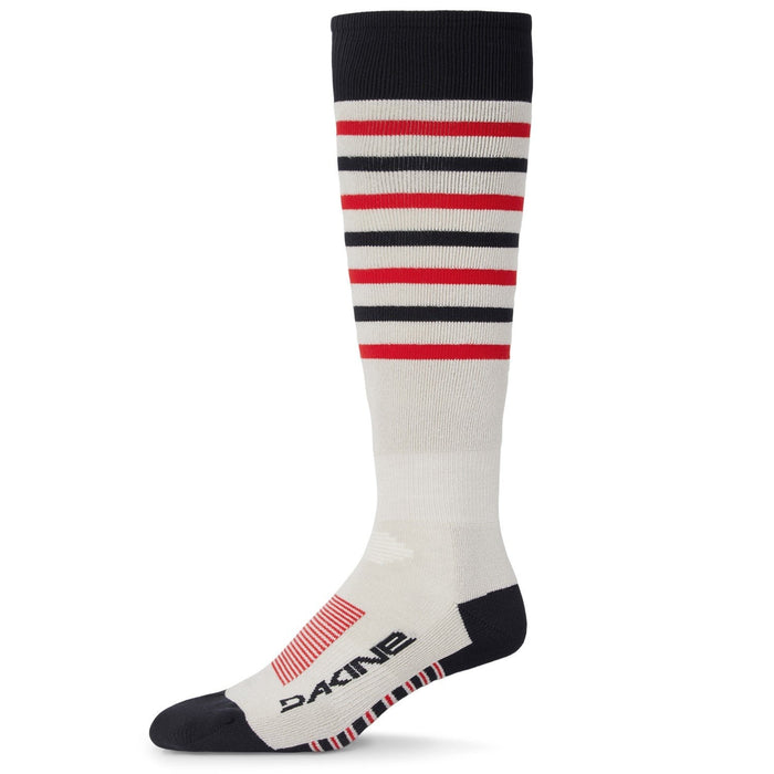 Dakine Mens Summit Merino Wool Blend Snowboard Socks M/L Silver Lining Black Red