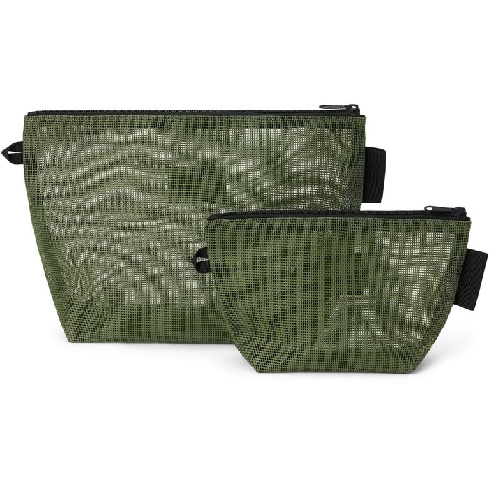 Dakine Mesh Pouch Set of Two Zip Accessory Organizer Bags Cypress Green New