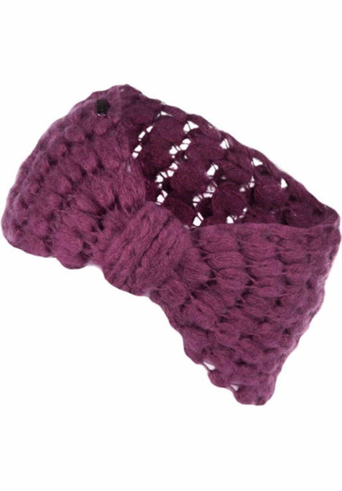 Neff Women's Marley Acrylic Knit Turban Style Headband, Berry One Size Fits Most