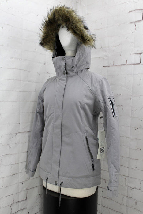 Roxy Meade Insulated Snowboard Jacket, Women's Extra Small XS, Heather Grey New