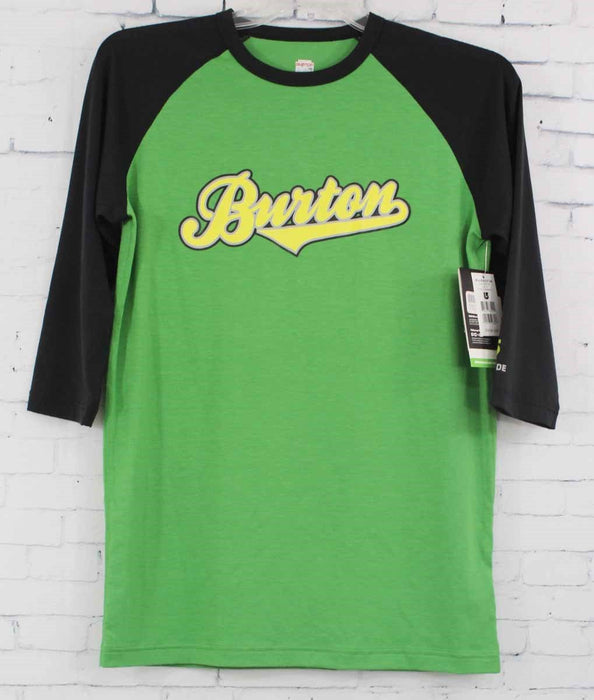 Burton 3/4 Midweight Crew Baseball Shirt Mens Small Astro Turf New