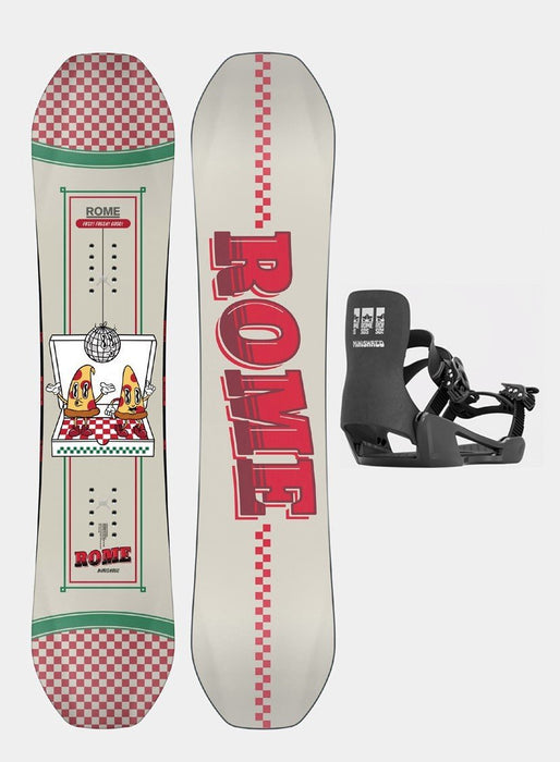 Rome Minishred Youth Snowboard 120 cm with Minishred Bindings Small New 2025