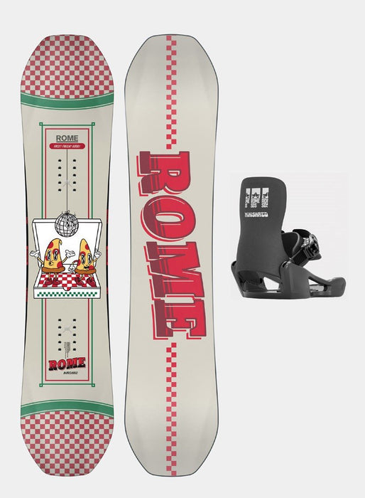 Rome Minishred Youth Snowboard 100 cm with Minishred Bindings XSmall New 2025