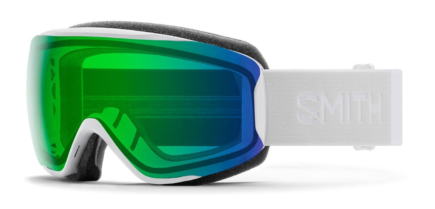 Smith Moment Snow Goggles White Vapor, Everyday Green Mirror Lens New