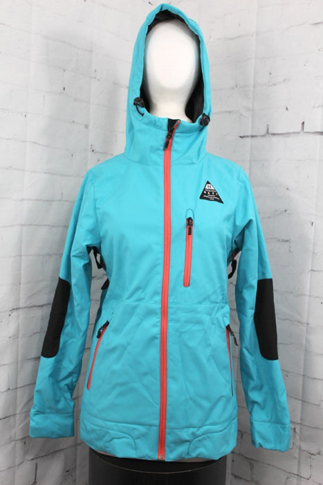 Neff Trina Softshell Snow Jacket, Women's Medium, Aqua Blue
