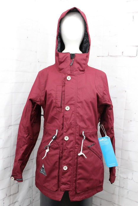 Neff Mara Snowboard Jacket, Women's Medium, Port / Maroon
