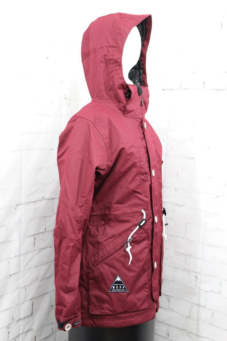 Neff Mara Snowboard Jacket, Women's Medium, Port / Maroon
