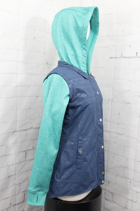 Neff Renee Lightweight Zip-Up Jacket, Women's Medium, Navy / Teal, New