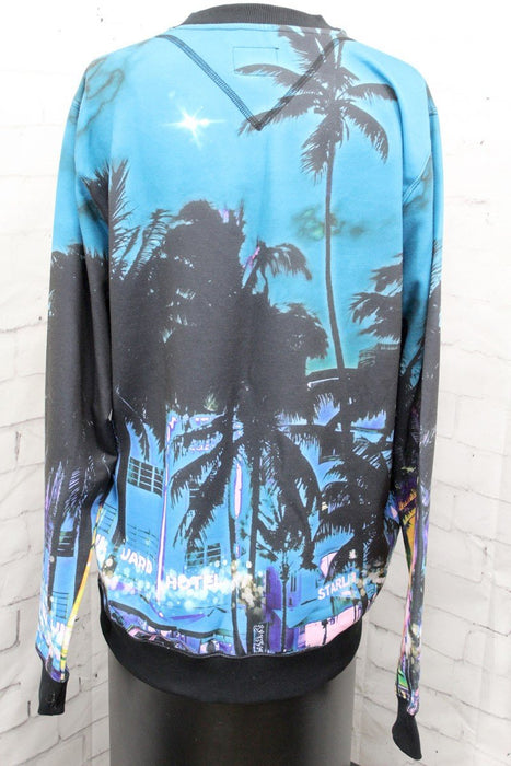 Neff Downtown Crew Sweatshirt, Men's Medium, Nightlife / Multicolor