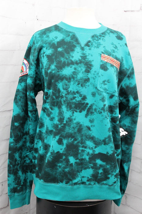 Neff Hill Crew Pocket Sweatshirt, Men's Medium, Teal Wash