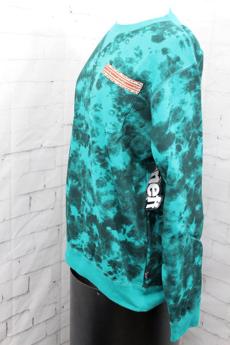 Neff Hill Crew Pocket Sweatshirt, Men's Medium, Teal Wash