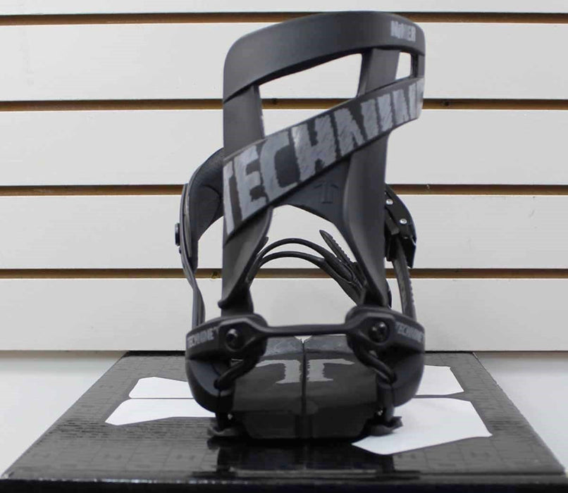 Technine Niner Snowboard Bindings Medium (US 6-8) Black / Grey Single Scrub New