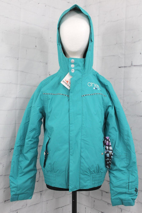 O'Neill Jewel Snowboard Jacket, Girls Youth Size 10 / 152, Navigate Green