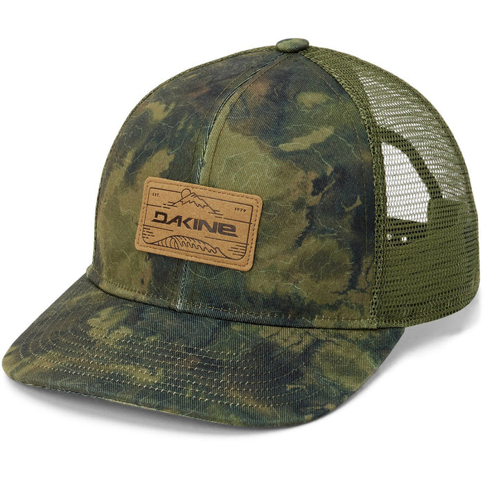 Dakine Peak to Peak Trucker Hat Snapback Curved Brim Cap Unisex Topo Earth Print