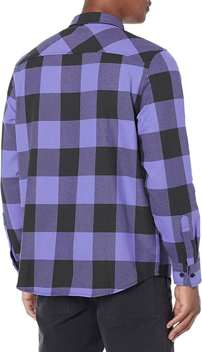 Neff Porter Flannel Plaid Long Sleeve Shirt, Men's Medium, Purple / Black New